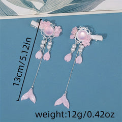 Ancient Style Hairpin Hanfu Girl Heart Pair Clip Fairy Chinese Style