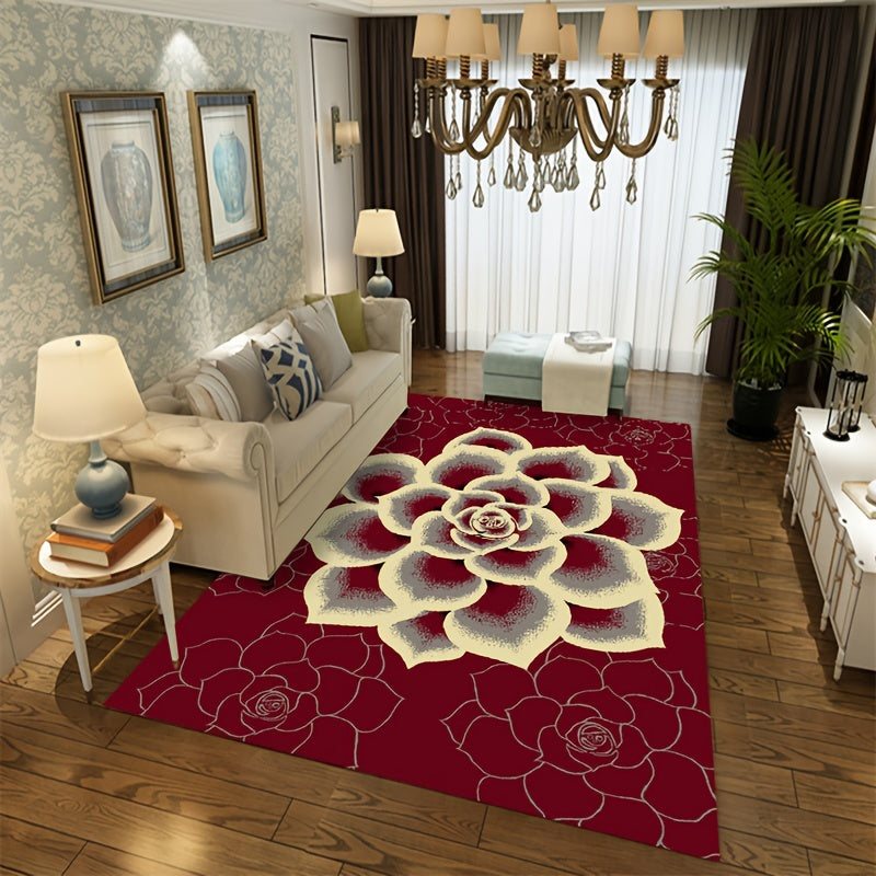 Traditional Floral Carpet Soft Anti-slip Area Rugs Modern Geometric