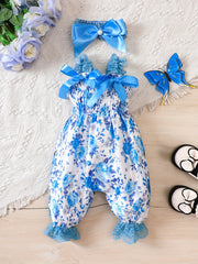 Floral Sleeveless Bodysuit Baby Girl Onesie
