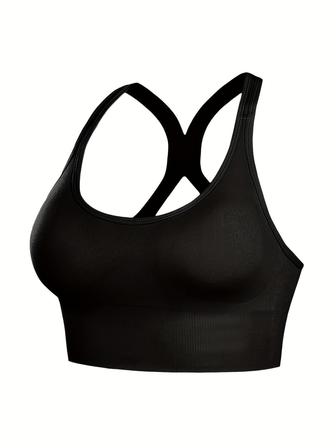 Criss Cross Back Sports Bra Push Up Shockproof Bra