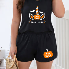 Halloween Loungewear Set Tank Top & Shorts