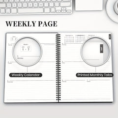 Planner Weekly Monthly Calendar Spiral12 Months From JAN To DEC