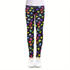 Girls Colorful Pantyhose Leggings Soft Yoga Pants 4-12 Yrs