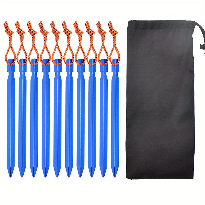 10pcs Heavy Duty Tent Stakes Aluminum Pegs for Camping Tents