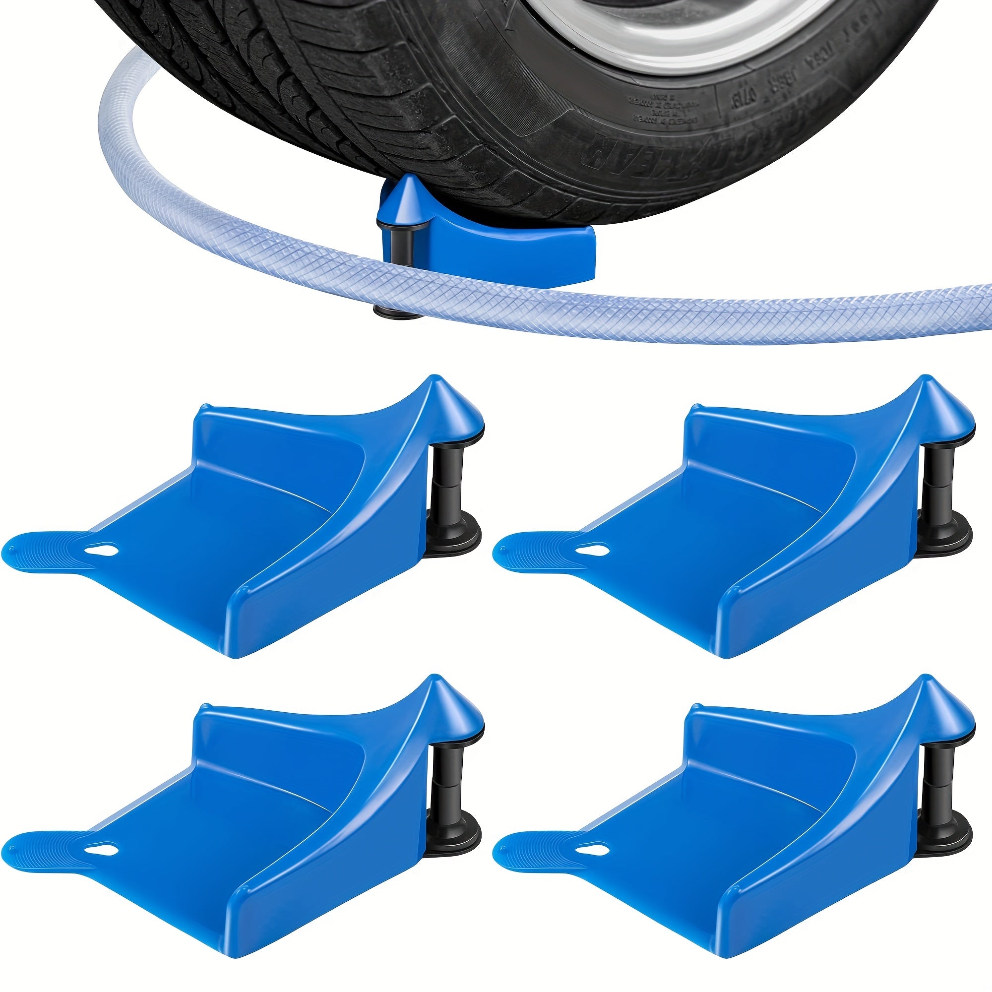 4 Pcs Car Hose Guide Tire Hose Roller For Car Washing Detailing
