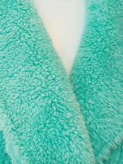Cozy Fuzzy Hooded Robe with Belt & Pockets