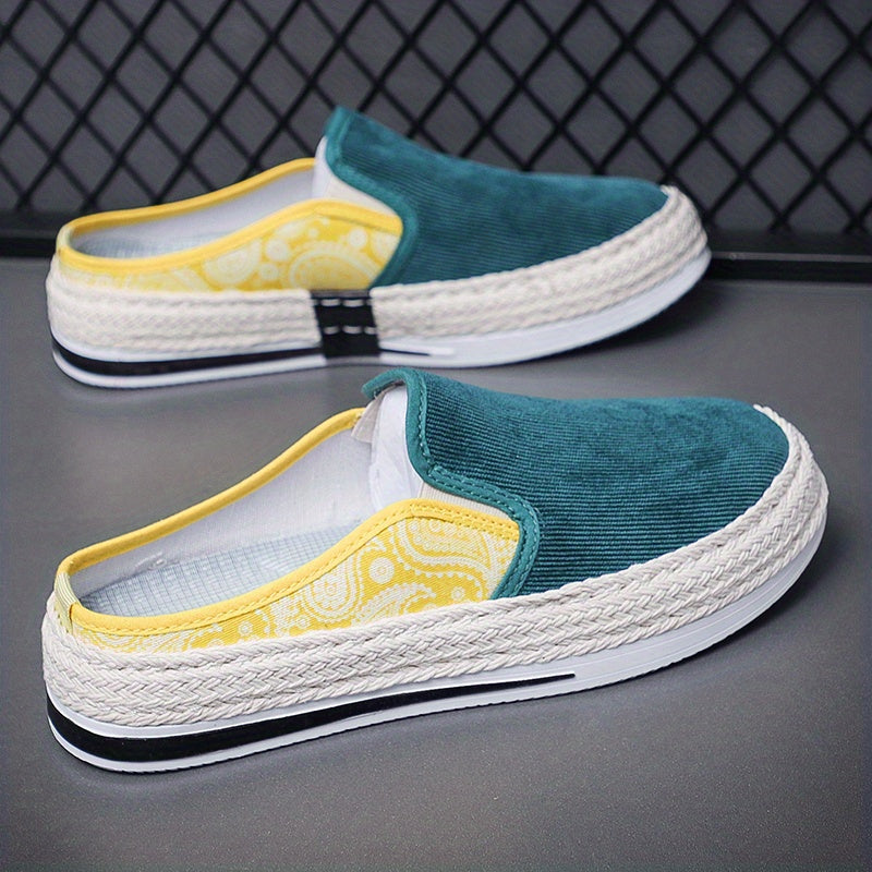 Men's Slip On Loafers Fisherman's Shoes Breathable Lightweight Canvas Shoes
