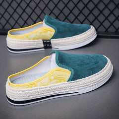 Men's Slip On Loafers Fisherman's Shoes Breathable Lightweight Canvas Shoes