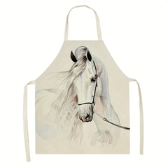 Cute Animals Pattern Apron Sleeveless Kitchen Apron for Women