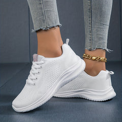 Women's Minimalist Solid Running Shoes Lightweight Mesh Breathable Walking Shoes