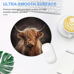 Bulls Gaming Mouse Pad For Women Round Non-slip Rubber Mouse Mat