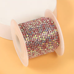 Pink Rhinestone Chain for Shoes Clothes Hats Bags Nail Art Headwear Jewelry