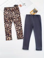 2pcs Toddler Girls' Ankle Pants Elastic Stretchy Leggings