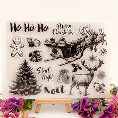 Christmas Tree Deer Silicone Stamp DIY Scrapbook Photo Card Decoration