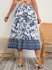Floral Print High Waist Skirt for Women