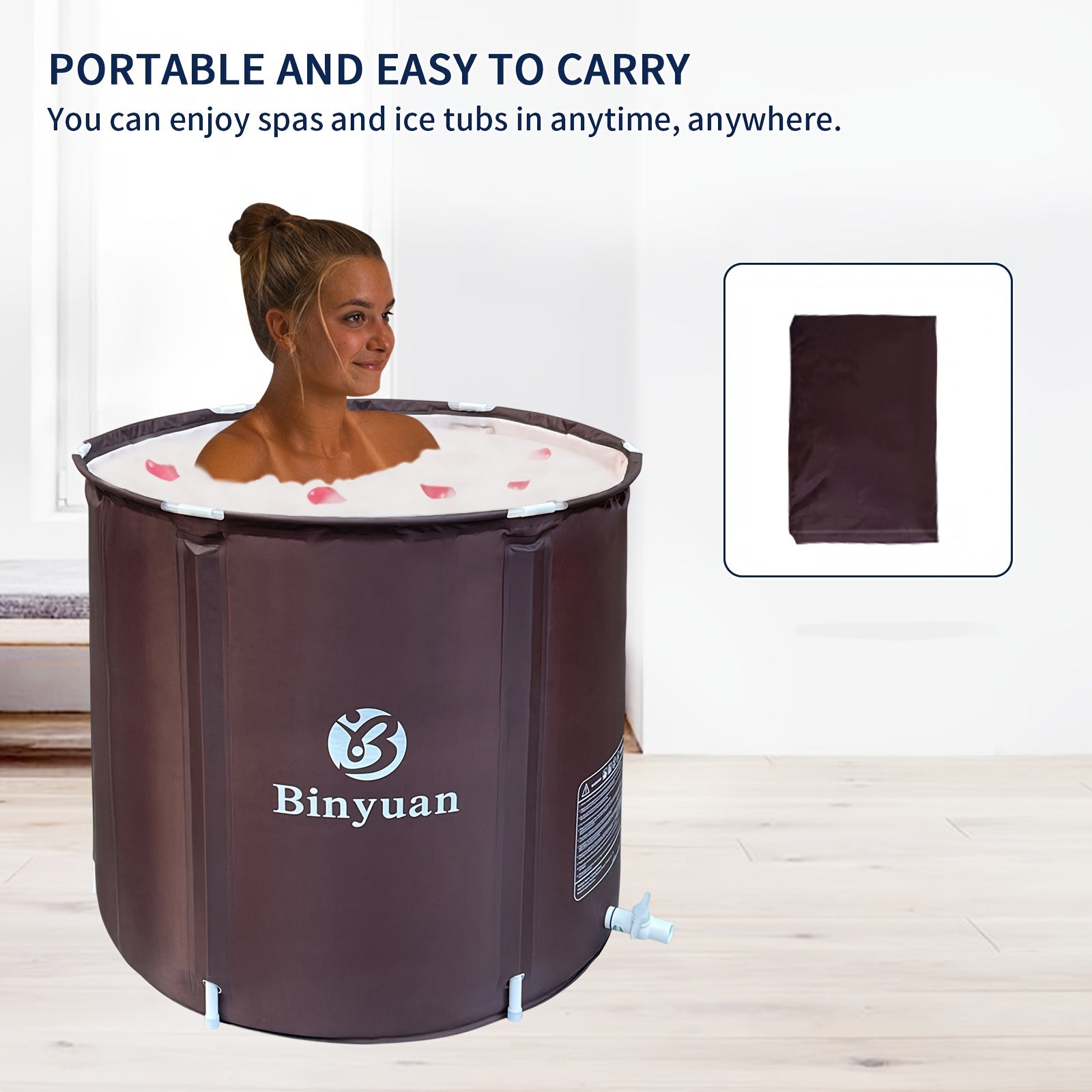 Portable Collapsible Bathtub Large Foldable Ideal For Hot Ice Bath