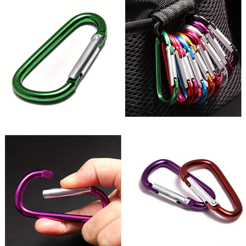 30pcs No 5 Aluminum Alloy Keychain Spring Buckle for Outdoor Camping Hiking