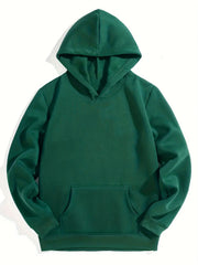 Boys Casual Solid Pullover Hooded Long Sleeve Sweatshirt