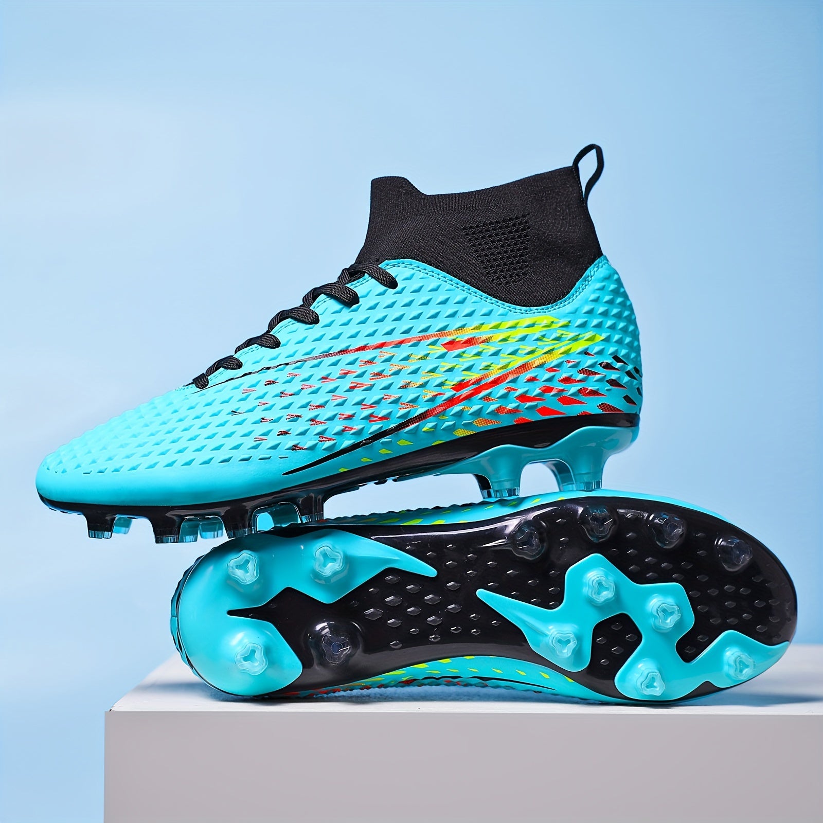 Boy's High Top Non Slip Football Cleat With Spikes
