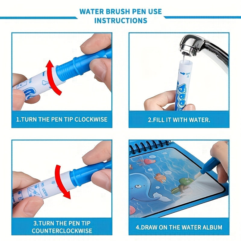 OU DAI Reusable Underwater World Magic Water Book Educational Drawing Toy