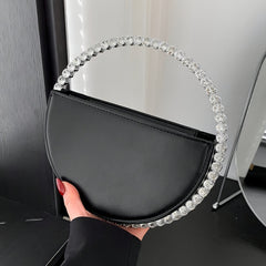 Light Rhinestone Evening Bag - Elegant Handbag for Party Dinner Wedding