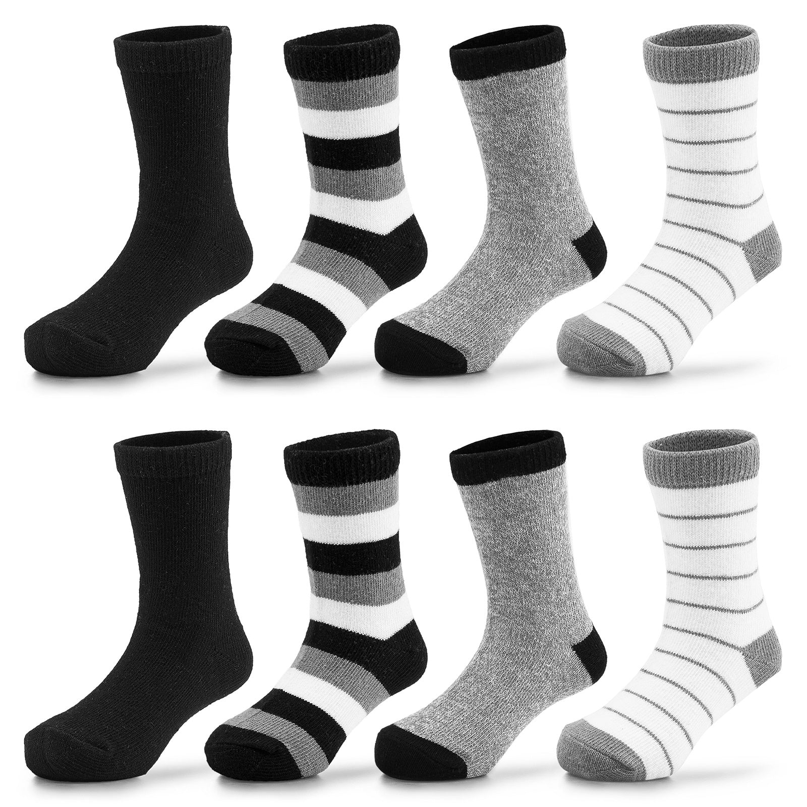 Kids Striped Non slip Crew Socks for Boys and Girls