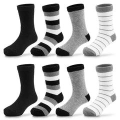 Kids Striped Non slip Crew Socks for Boys and Girls