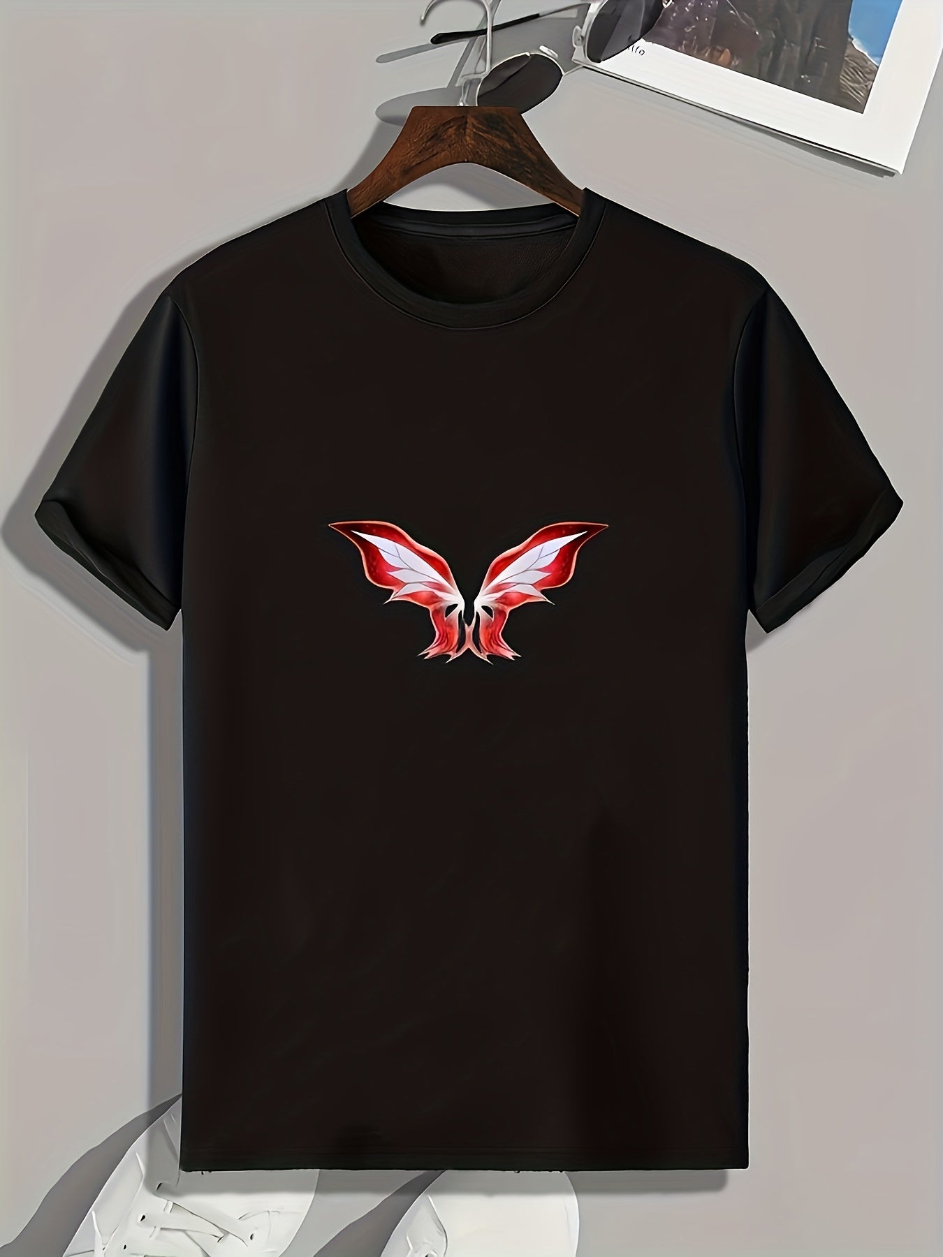 Wings Print Men's Graphic T-Shirt for Summer