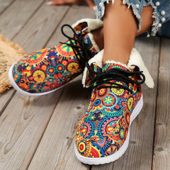 Women's Colorful Print Non-slip Sneakers