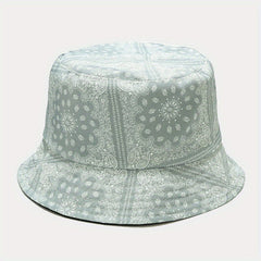 Men's Printed Bucket Hat Unisex Cotton Fisherman Cap