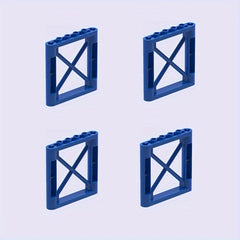 4pcs Building Block Fence Wall Set for Kids DIY Animal Scene Play
