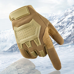 2pcs Men's Winter Waterproof Gloves Anti Slip Touch Screen Fleece Gloves