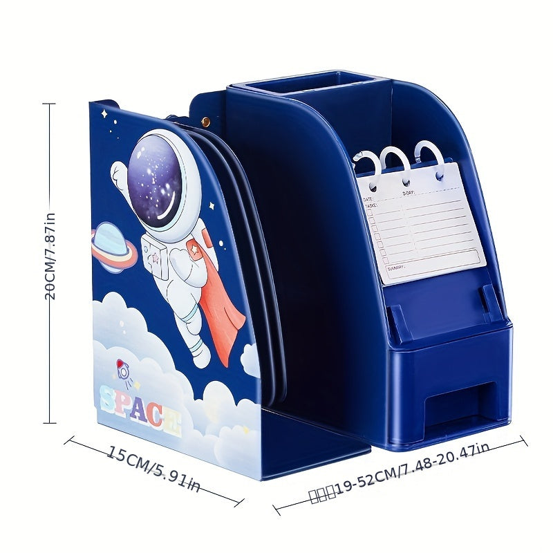 Cat Prince 3-in-1 Book Stand w/ Storage Box & Schedule - Creative Stationery