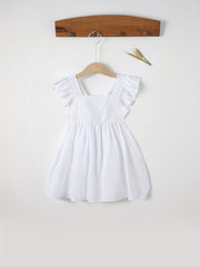 Toddler Baby Girls Ruffle Square Suspender Dress