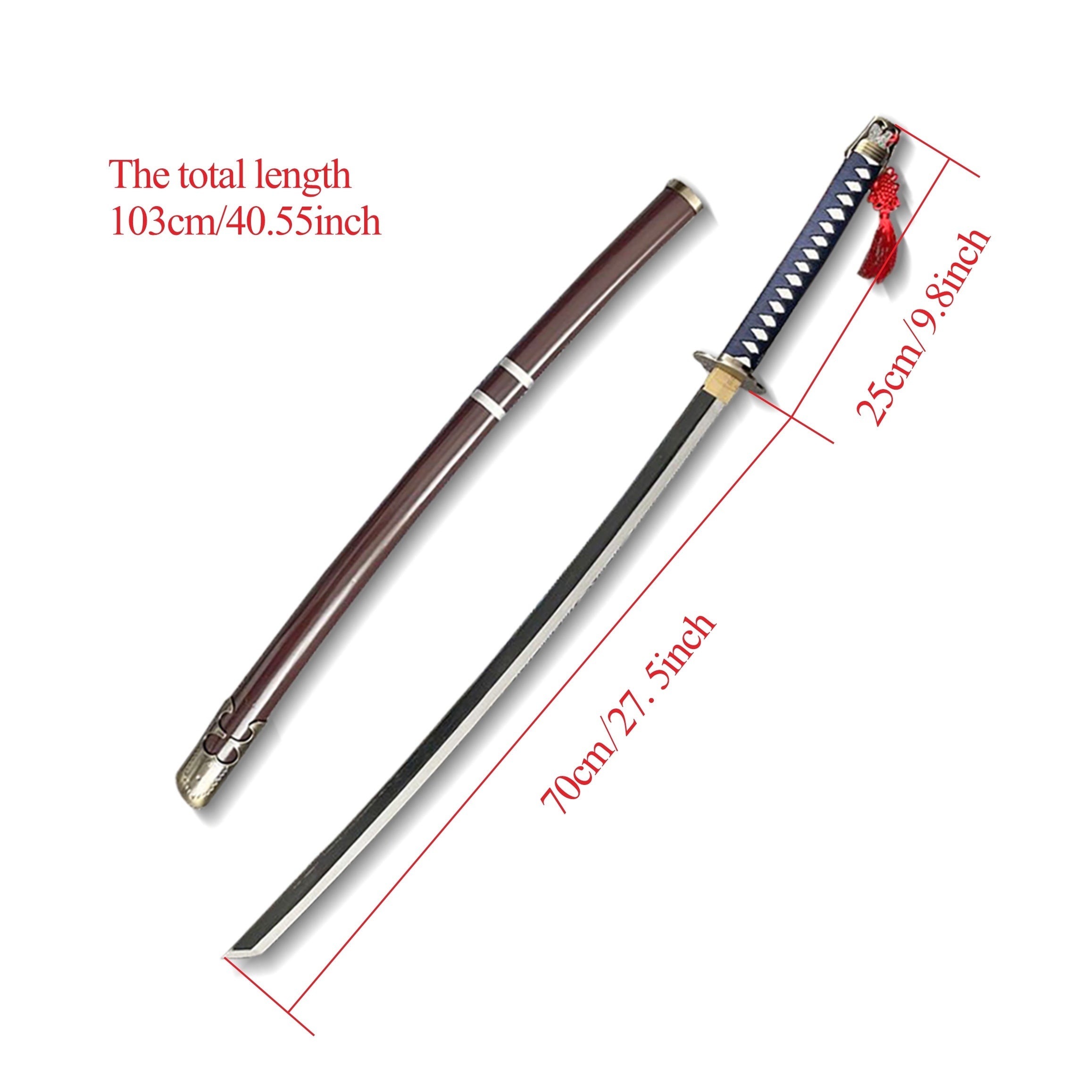 Wooden Anime Sword Wooden Scabbard Long Sword Halloween Cosplay Props