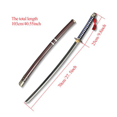 Wooden Anime Sword Wooden Scabbard Long Sword Halloween Cosplay Props