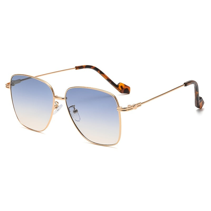 Ombre Lens Sunglasses Square Frame Glasses UV400