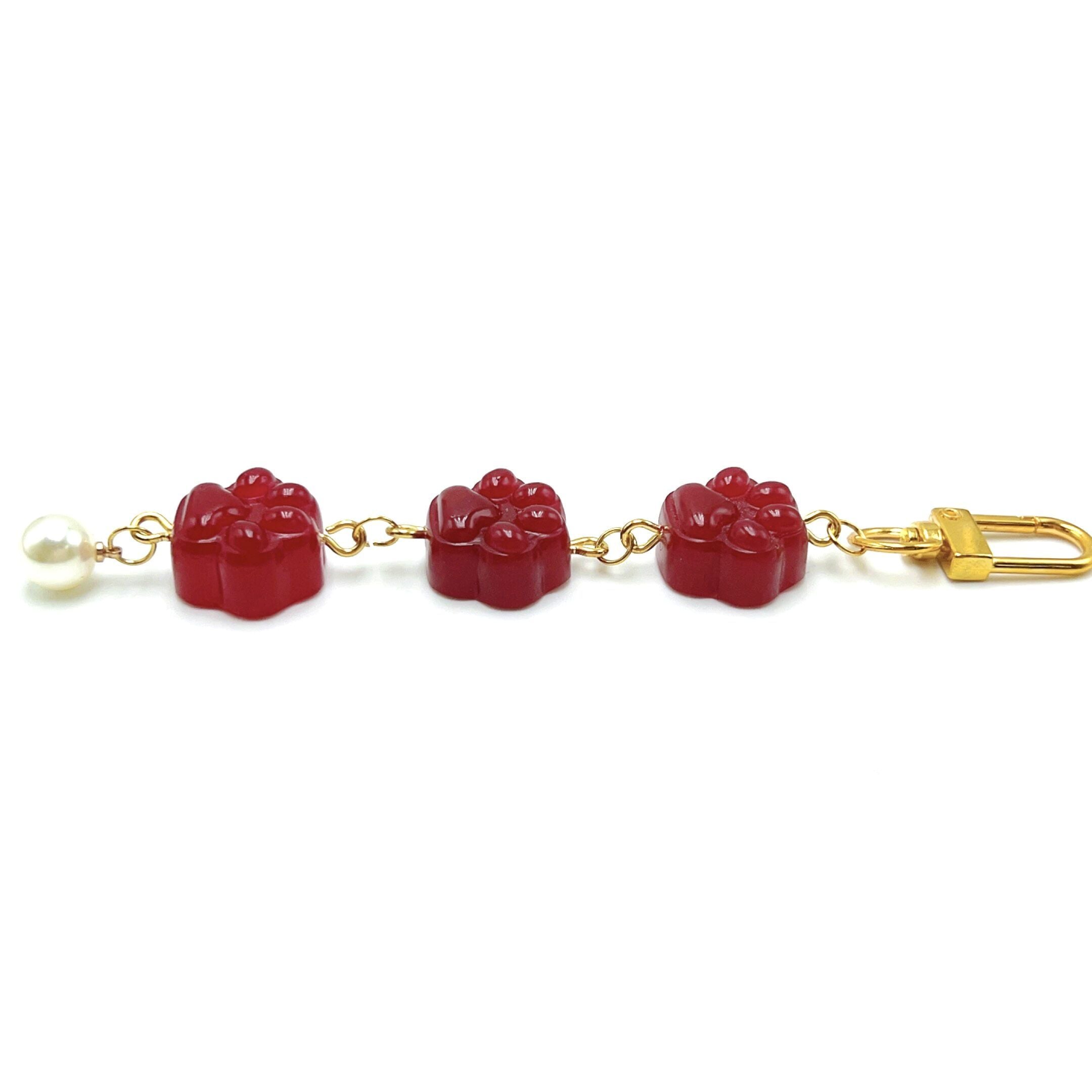 Cute Cat Paw Mini Keychain Resin Accessory for Women