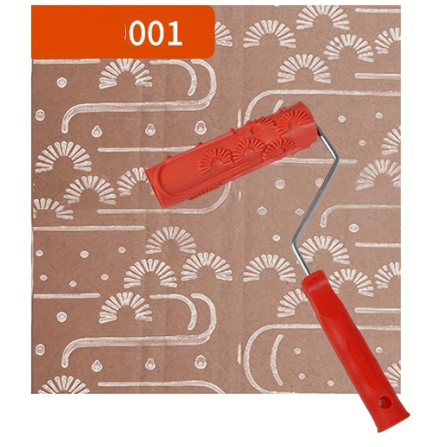 Rubber Wood Grain Pattern Roller DIY Wall Painting Tool