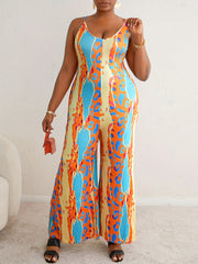 Leopard Print Wide Leg Jumpsuit