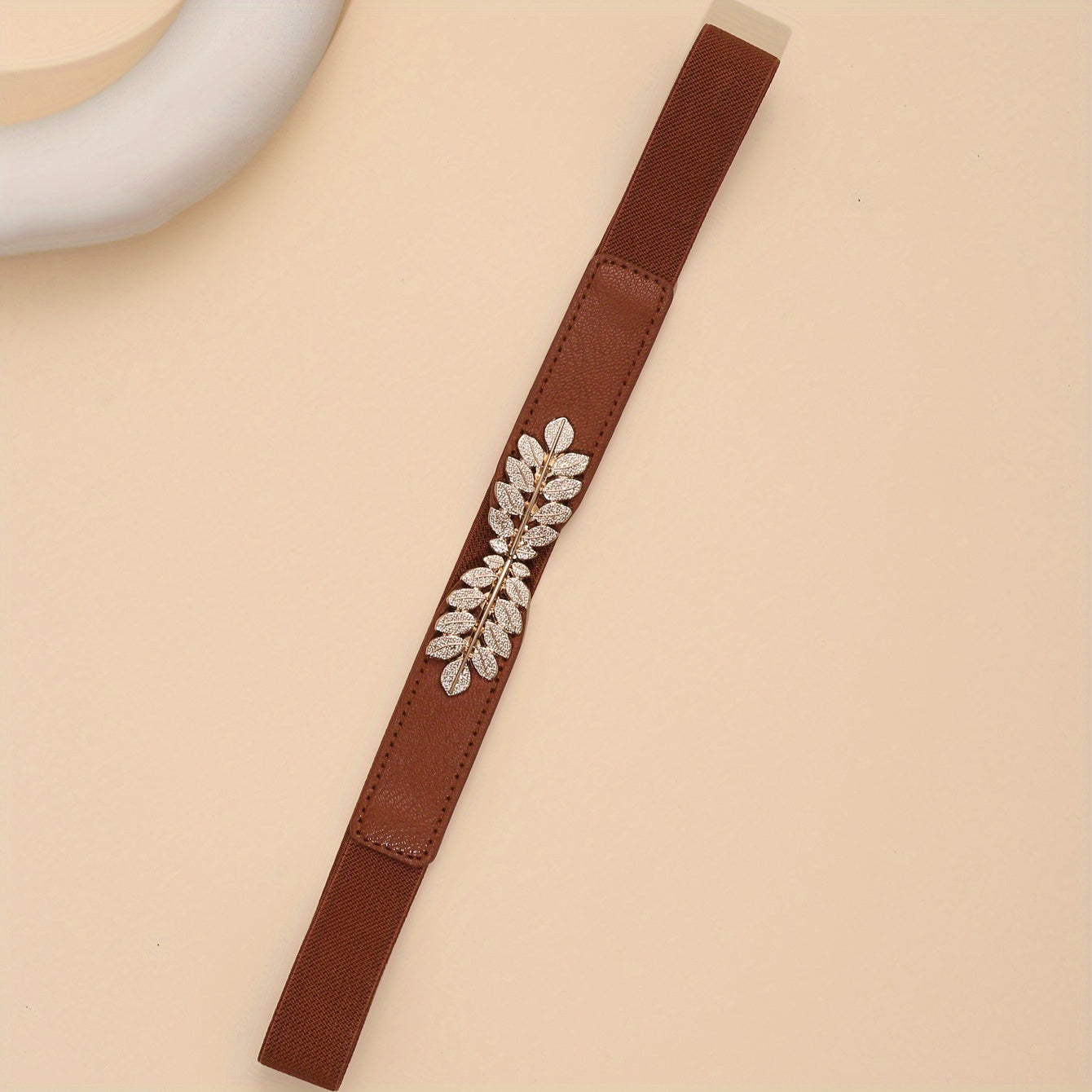 Thin Casual Belt Women Leaf Metal Buckle Dress Pants Belts