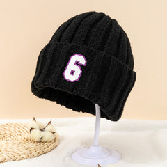 Winter Knit Beanie Cap Solid Color Crochet Unisex Hat