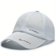 Men's Summer Sunscreen Baseball Cap Outdoor Fishing Breathable Mesh Peaked Cap