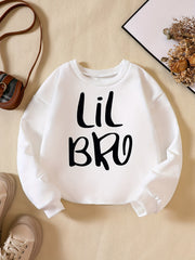 Girls' Lil Bro Graphic Crew Neck Sweatshirt Gift Daily Party