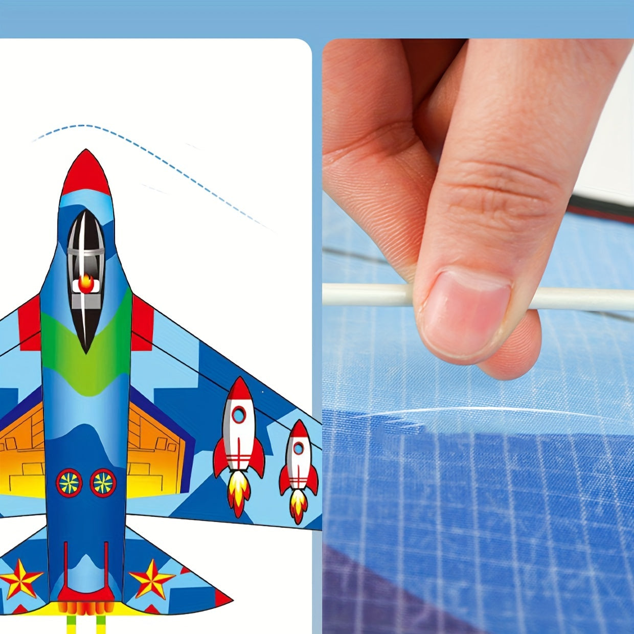 Large Airplane Kite 100m Line Beach Park Yard Creative Kite Outdoor