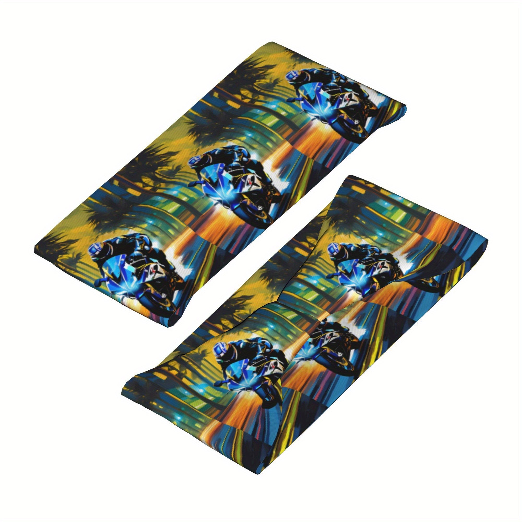 Unisex Sports Headband Motorcycle Rider Sweat Wicking Stretchy Polyester