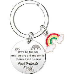 Girls Boys Teen Rainbow Slogan Keychain Kids Party Favors