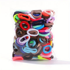 50 Piece Colorful Hair Ties Set - Cute Gift for Baby Girls
