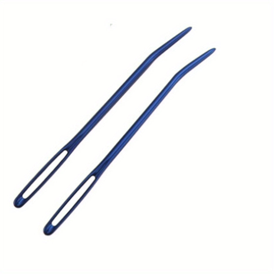 8pcs Colorful Big Eye Yarn Needle Steel Curved Tapestry Needle