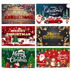 Santa Claus Snowman Xmas Photography Background Merry Christmas Party Backdrop